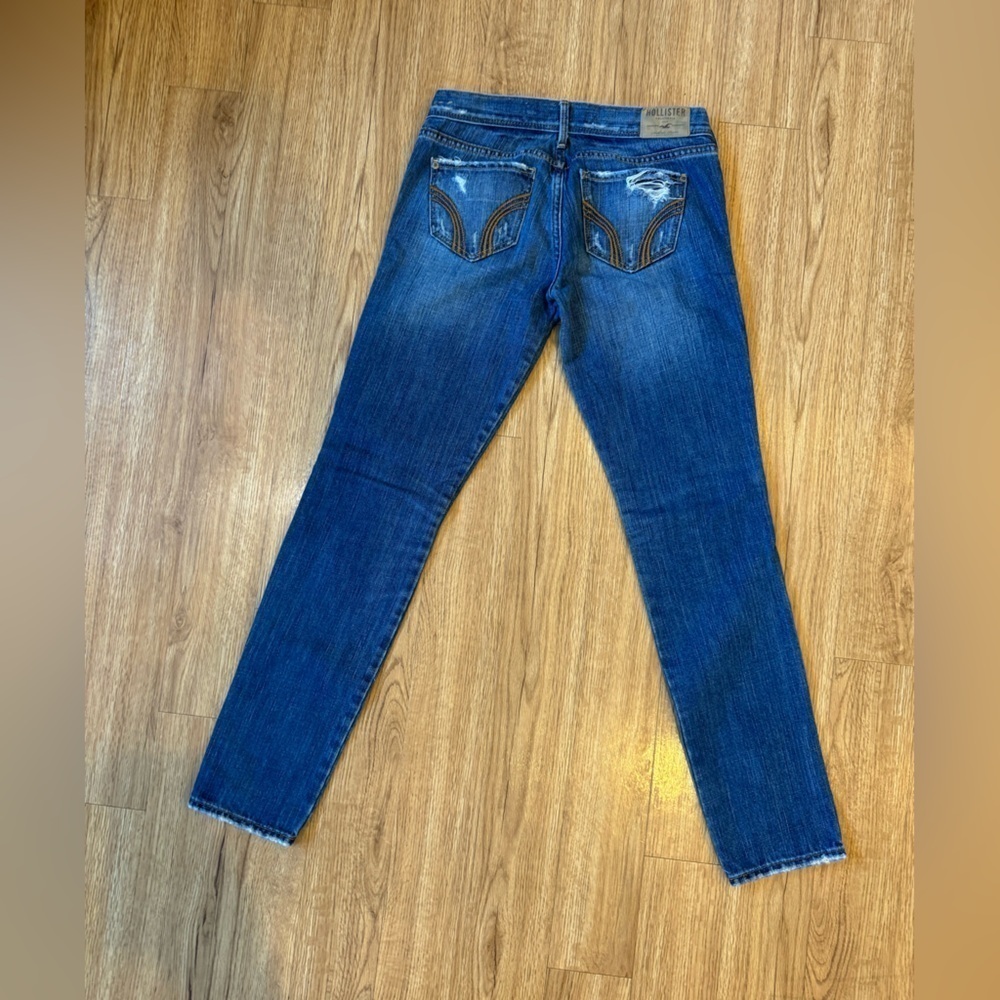 Hollister straight leg distressed patch jeans Vintage y2k - Picture 2 of 10